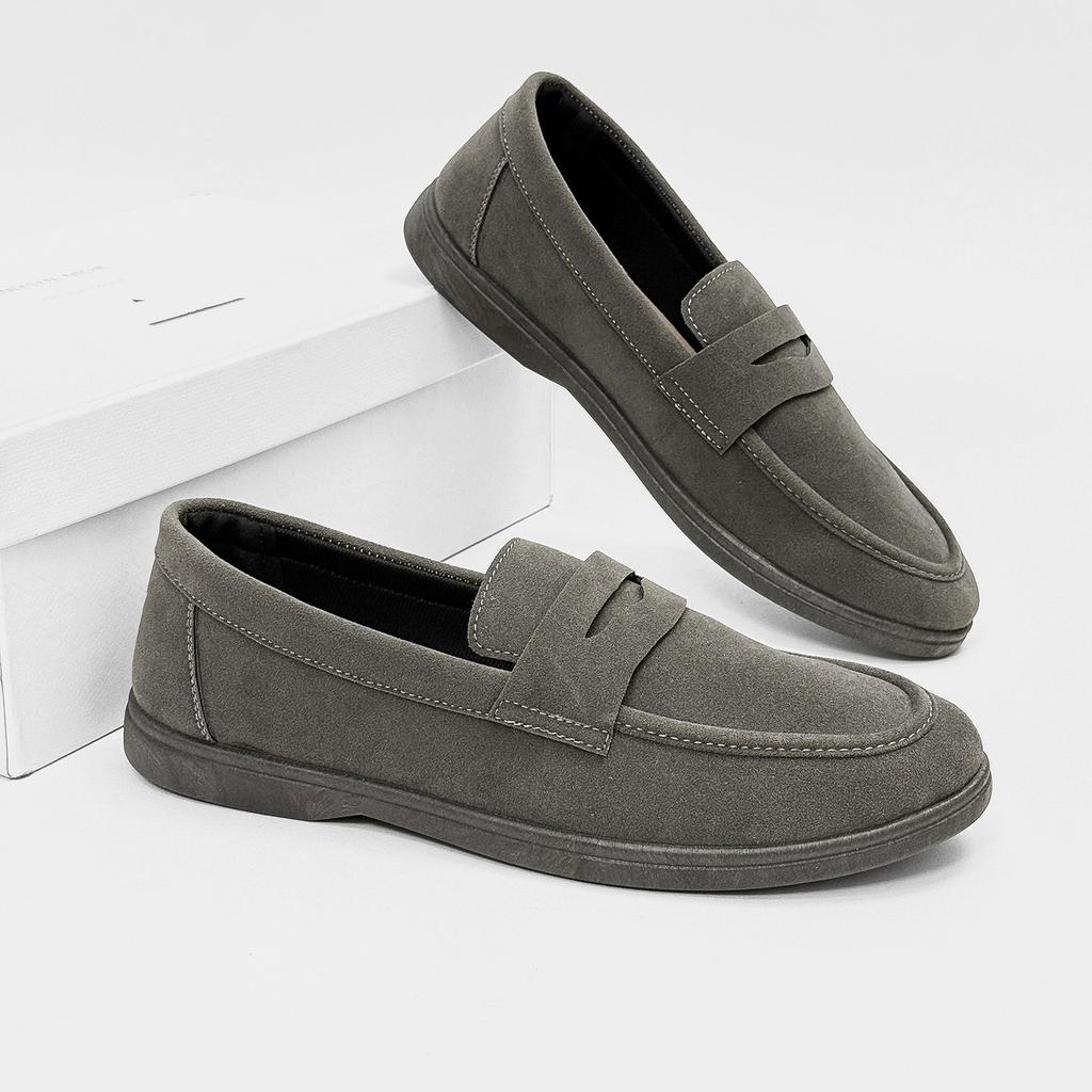 Men's Shoes Loafers Doudou Men's Shoes Large Size 2025 New Men's Lazy Shoes Daily Casual Shoes Solid Color