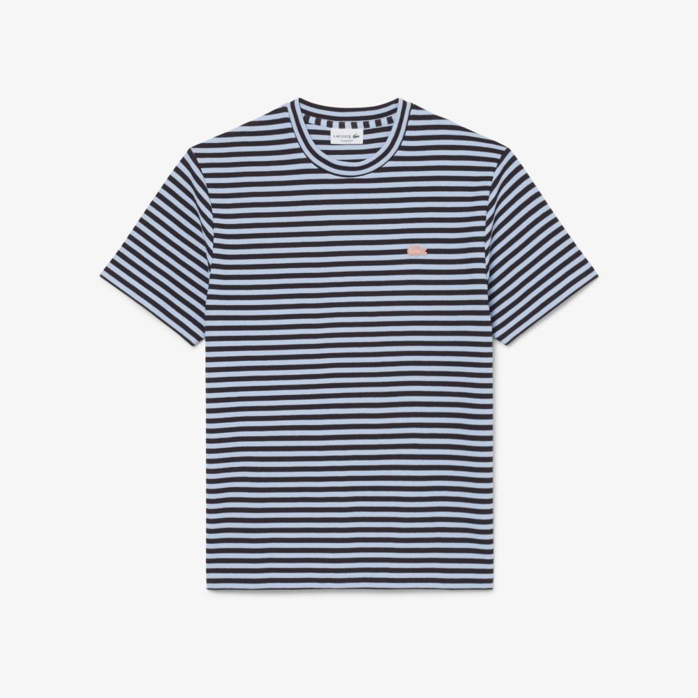 [Lacoste] Men's Color Croc Crepe Stripe Short-Sleeve T-Shirt TH2193-56G4I3