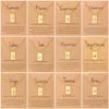 Twelve Constellations Birthday Flower Necklace Female Stainless Steel Square Pendant Clavicle Chain Makeup
