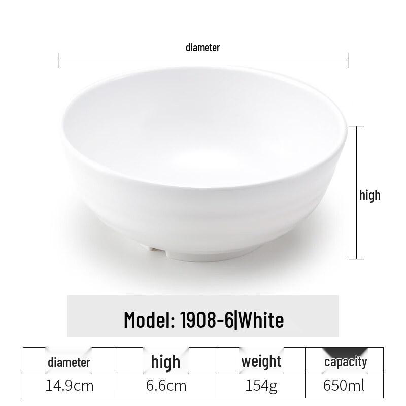 Yipan Melamine Imitation Porcelain Deep Bowl Set