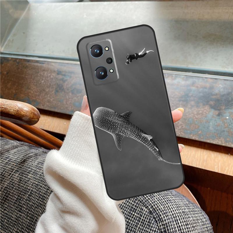 Whale Sharks Fish Case For Realme 11 12 13 14 Pro Plus C53 C55 C51 C25 C63 C61 C65 C67 C71 C75 GT6 GT7 15 Pro
