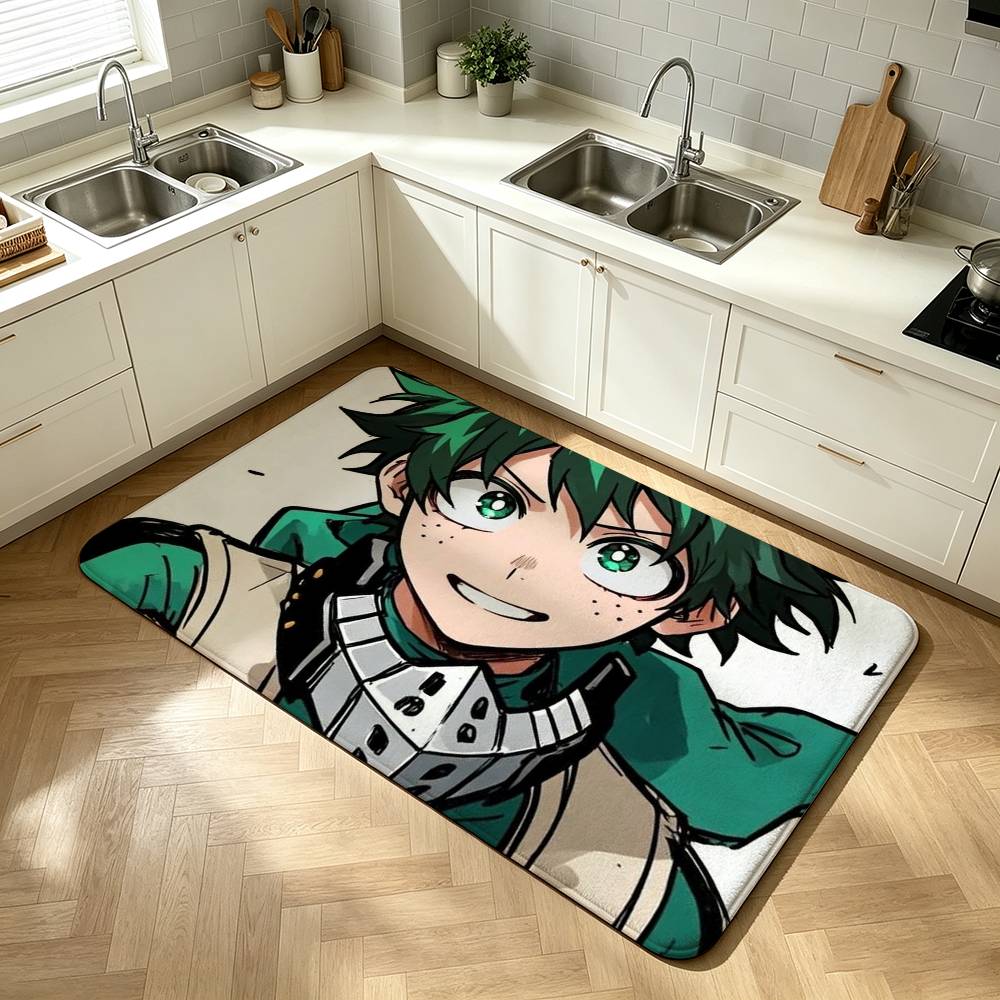 My Hero Academia-a Izuku Midoriya Shower Room Absorbent Small Floor Mat Soft Comfortable Decorative Foot Mat