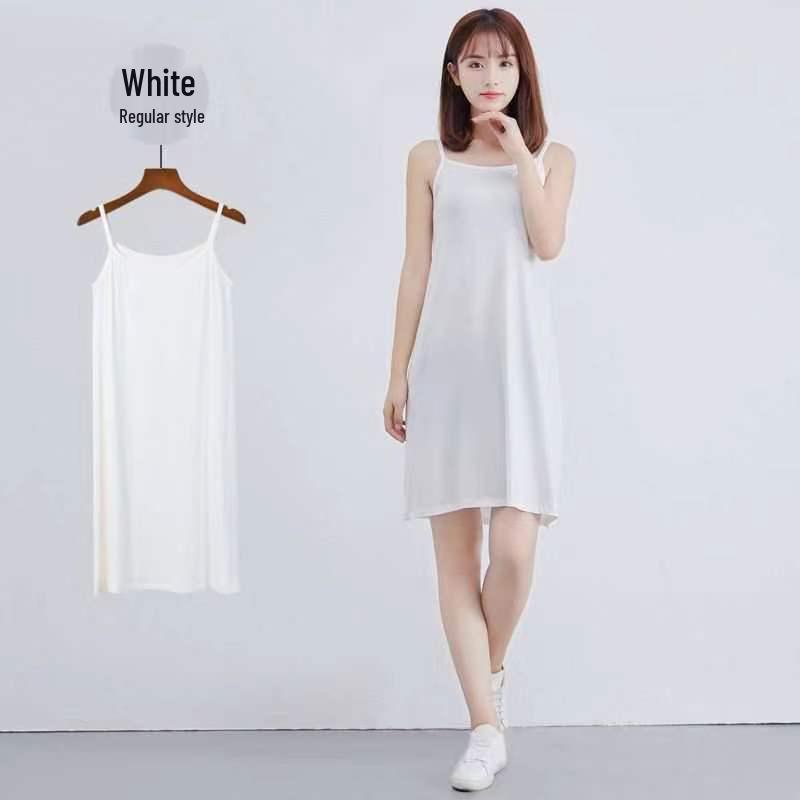 Women's Extra Long Lightweight Summer Slip Dress with Spaghetti Straps