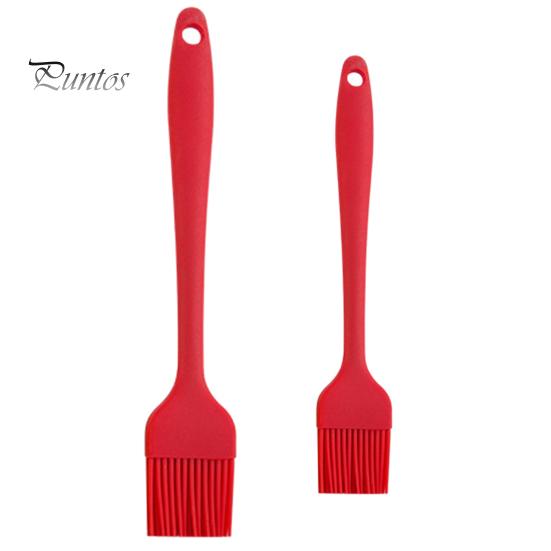 

2 шт. силиконовая щетка термостойкая кулинарная щетка с длинной ручкой Набор кондитерских кистей для наметки для гриля-барбекю красный