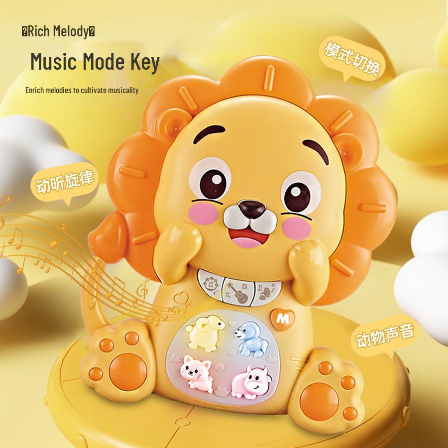 Baby Animal-Shaped Musical Toy: Interactive, Educational, Cute Lion & Elephant with Lights