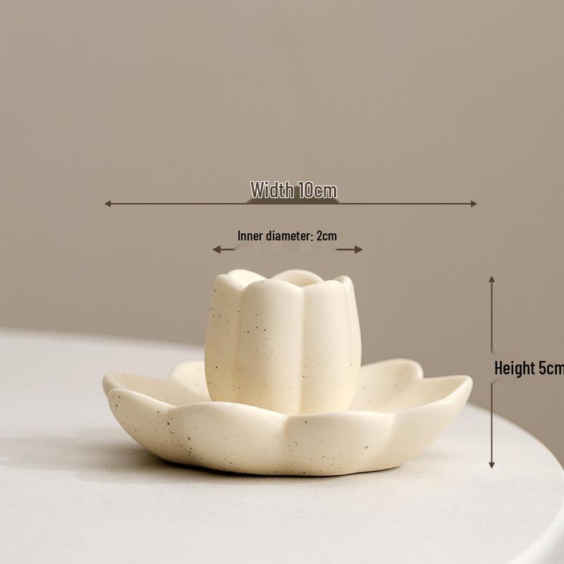 Lotus Keramik Kerzenhalter für Buddha Heimdekoration