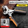 6mm / 10mm Eyelet Pliers Kit Tools Portable Hand Press Metal Grommet Hole Punch Plier for Leather Canvas Clothing DIY Tarp Ring
