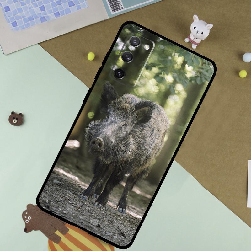 Wild Boar Pig Brown Soft Case For Samsung Galaxy S25 Ultra S9 S10 S20 S22 S21 Plus S23 FE S24 Ultra Funda Cover