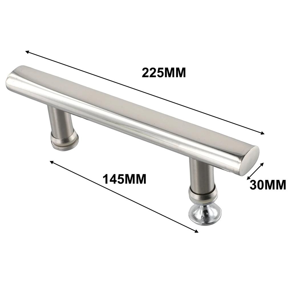 Glass Door Handles Sliding Door Handles Stainless Steel Chrome Shower Door Knobs Anti-slip Handrail Closet Cupboard Door Pulls