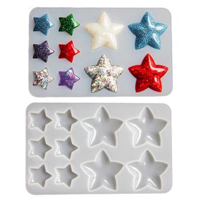 3D Star DIY Crystal Epoxy Resin Molds Pendant Jewelry Making Handmade Silicone Mould Large Starfish Ornaments Moulds