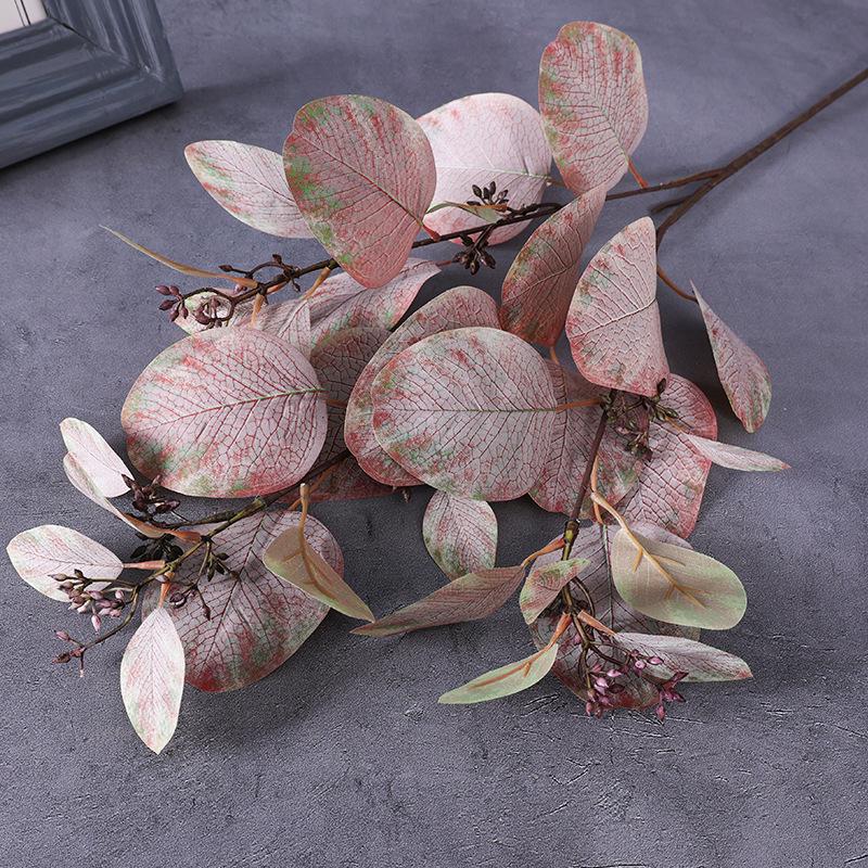 Simulation Green Plant Long Branches with Fruit Eucalyptus Eugene Money Leaf