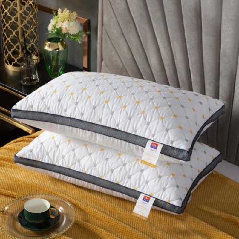 Luxury Five-Star Hotel Feather Velvet Pillows - Non-Collapsible Gift Pair for Home