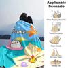 Customiz Name Personality Molang  Blanket Soft &Warm Sofa Office Bed Travel Lunch Break Blanket, Gift Suitable All Seasons