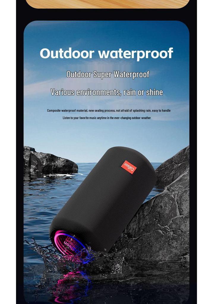 T67 Waterproof Outdoor Bluetooth Speaker with High-Quality Sound for Camping and Cycling