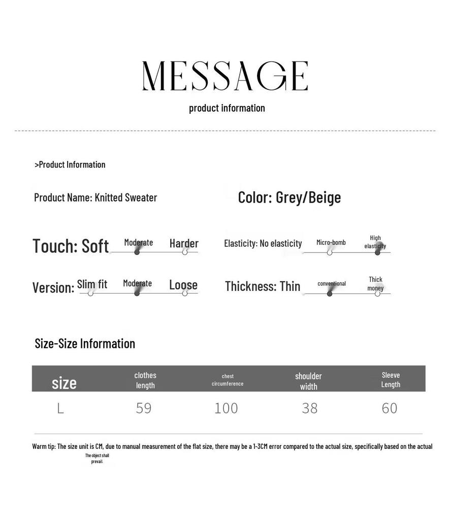 YUZHAOLIN Women's Pullover Knit Sweater