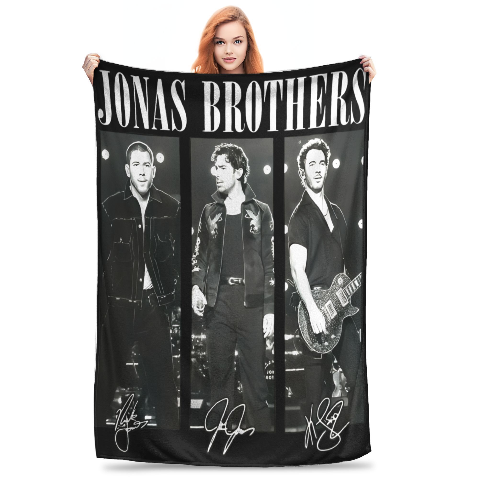 

Jonas Bros Tour 2025 Blanket Multiple Sizes Soft Fuzzy Plush JONAS20 Concert Throw Blankets for Sofa Couch and Bed 75x90cm