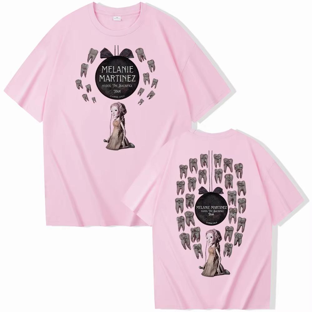 2026 Estate Saldo Estivo Melanie Martinez Hades The Sacrifice Tour Maglietta Unisex Vintage Hip Hop Streetwear Maglietta Cotone Gotica Girocollo