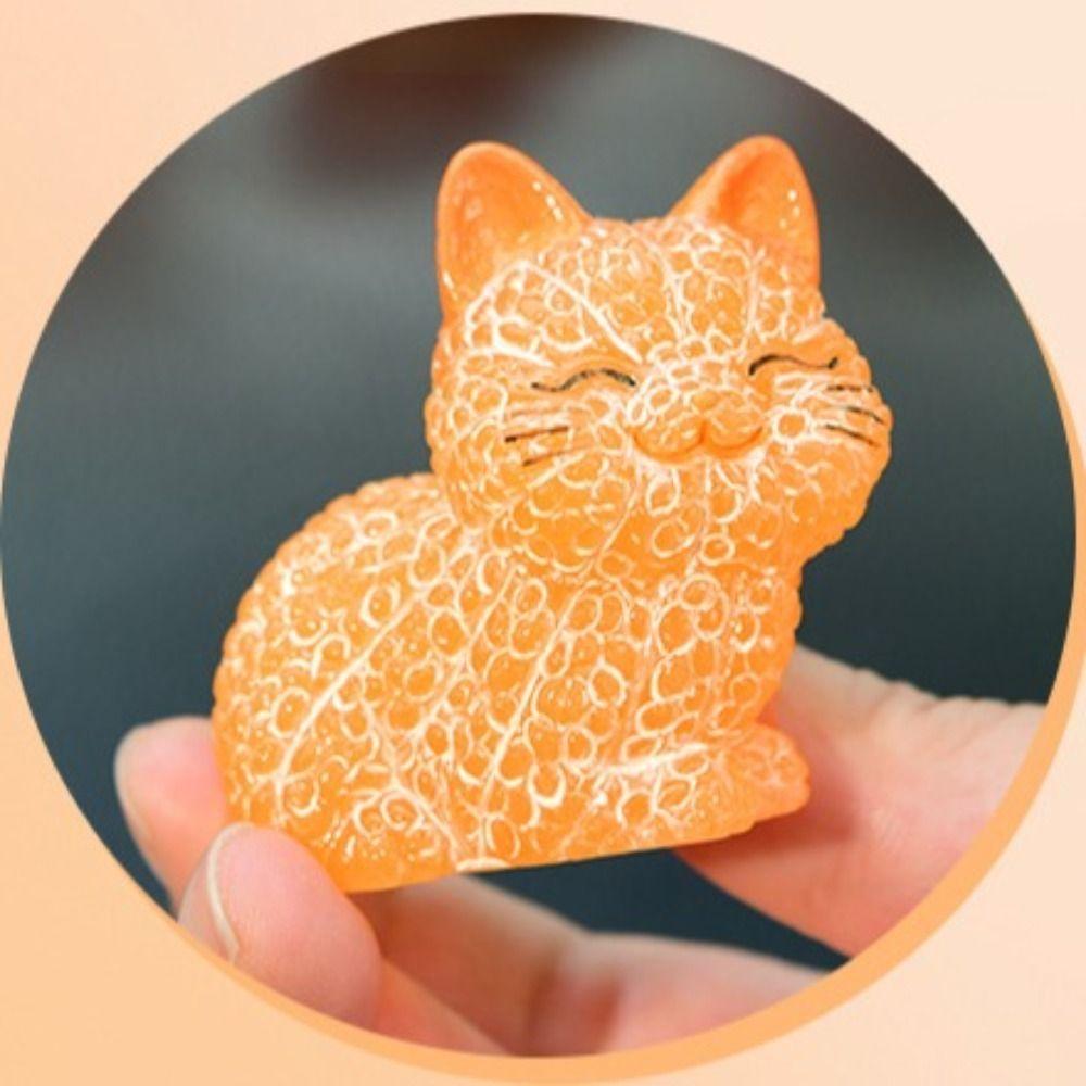 Orange Cat Cartoon Car Ornament Decoration Car Decor Car Interior Accessories  Centre Console