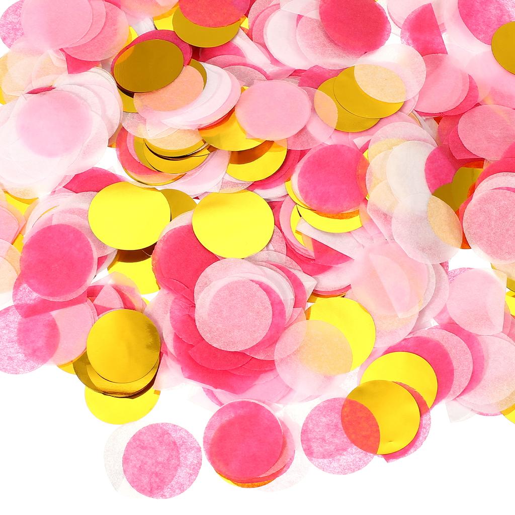 Ronde Tissuepapier Confetti 1 Inch Tafel Confetti Cirkel Stippen voor Bruiloft Verjaardag Feest Ballon Decoraties(1,76 oz)