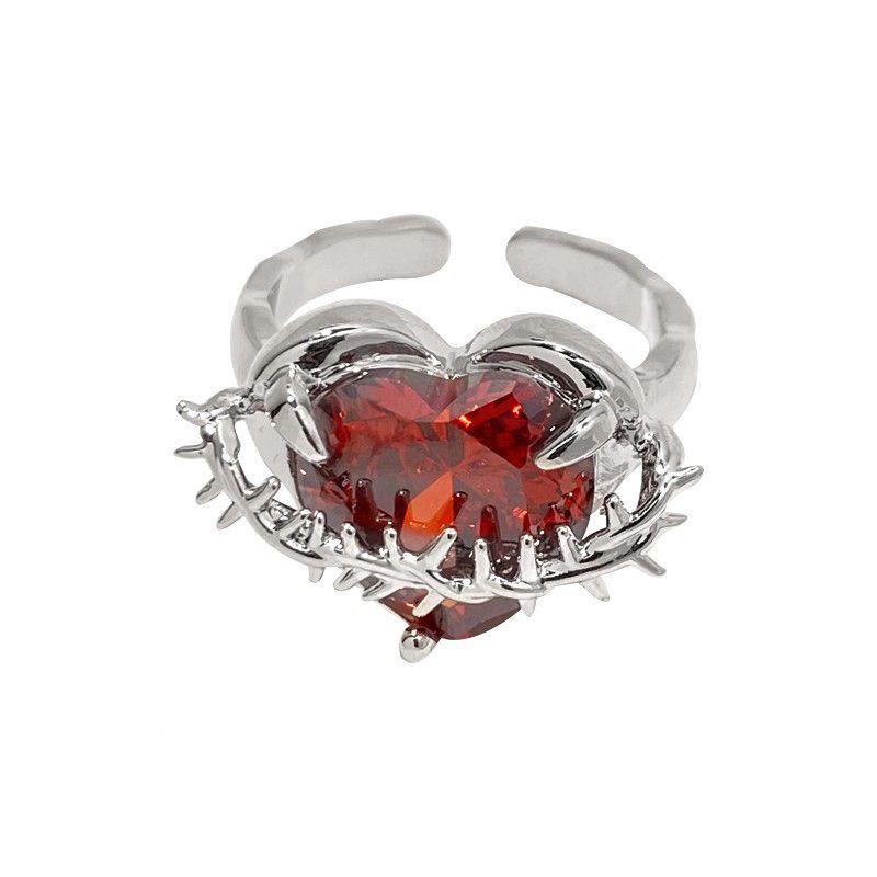 

Dangerous Heartbeat Zirconia Thorn Ring for Women – High-End Versatile Index Finger Ring with Unique Niche Design. One Size