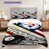 Pittsburgh Steelers Pattern Bedding Quilt Set Quilt Cover Pillowcase Home Decoration Birthday Gift (1 * Duvet Cover + 2 * Pillowcase, Without Core)