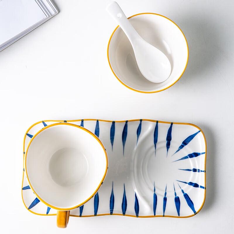 PHMI Chinese Blue & White Single-Person Ceramic Dining Set