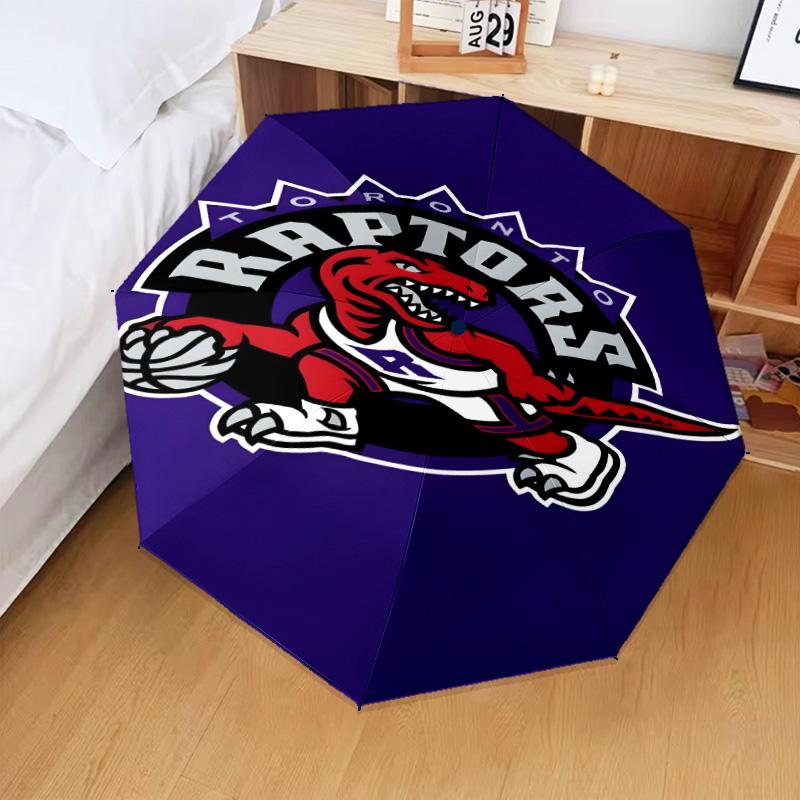 Raptors basketball Logo Umbrella Folding umbrella, automatic umbrella 8-Frame for Travel, camping Use Gift for Halloween Christmas