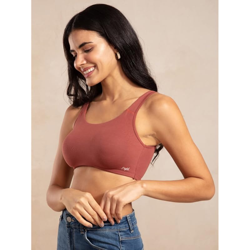 NYKD Soft Cup Easy Peasy Slip On Everyday Bra for Women, Wireless, Full Coverage, Support Shaper, Non Padded Sports Bra