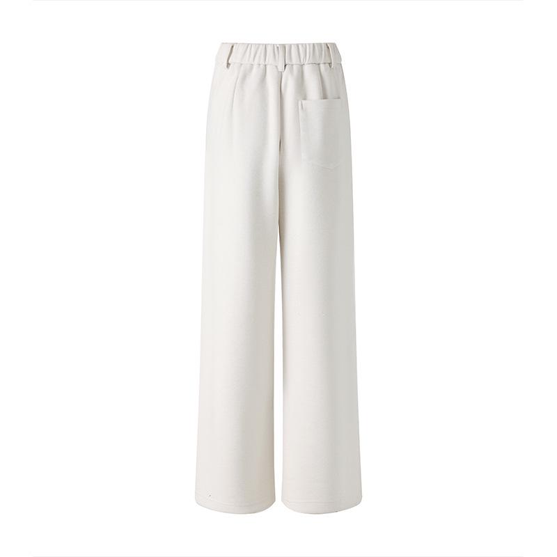 Women's High-Waist Wide-Leg Pants - Solid Color, Slimming & Casual, 2026 Early Spring Collection