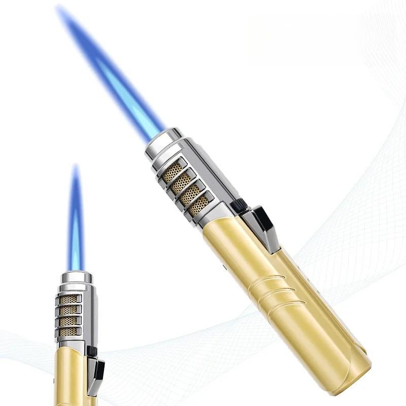 2025 New Version 1800 ° Spray Gun Gas Lighter Metal Outdoor Windproof Blue Strong Flame Spray Gun Jet Lighter Welding Tool
