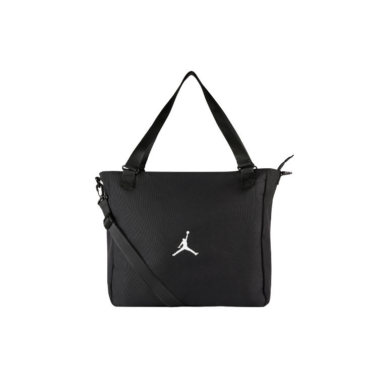 

Jordan Classic Air Logo Print Canvas Tote Bag Unisex Tote Bags Black DM0520-010 Black