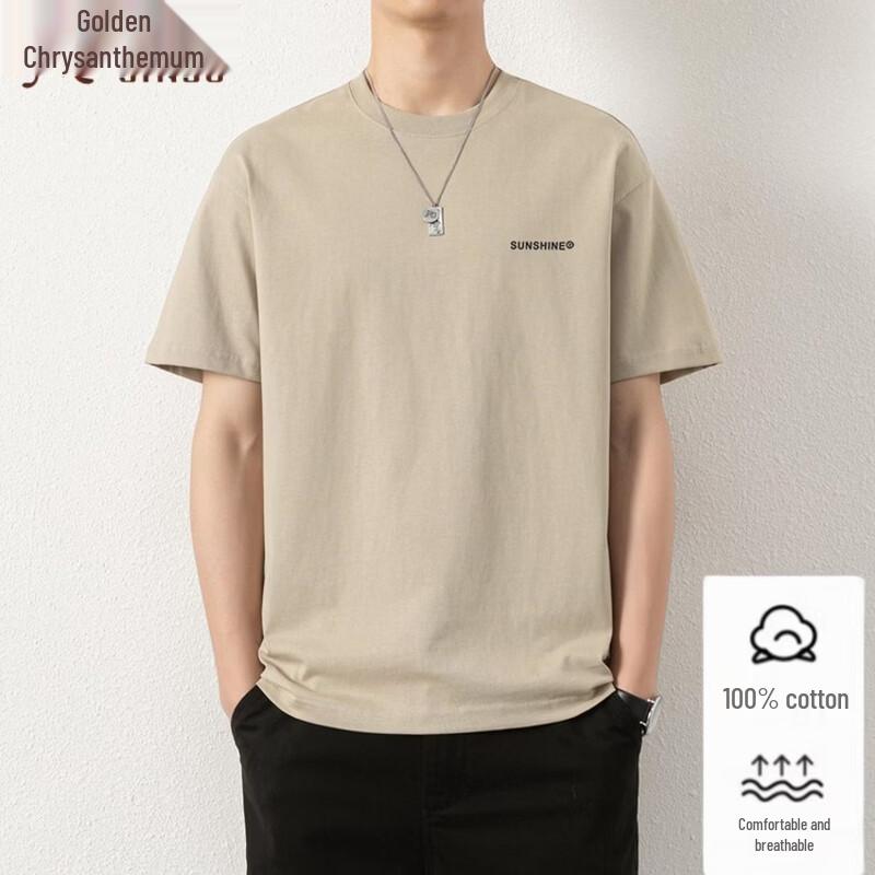 Men s Basic 100% Cotton Short Sleeve T-shirt L