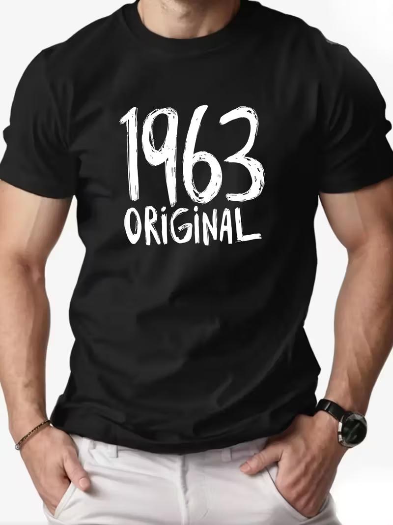 

Men s T-shirt Vintage Fun 1963 ORIGINAL Cotton Tee Hip Hop Women Streetwear Harajuku Oversized Loose Short Sleeve Clothing Tops 5XL різнокольоровий