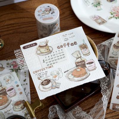 4Style 1Roll/pack Special Oil Tape Slow Life Diary Series Hand Account Vintage DIY Bottoming Collage Decoration For Phone Case