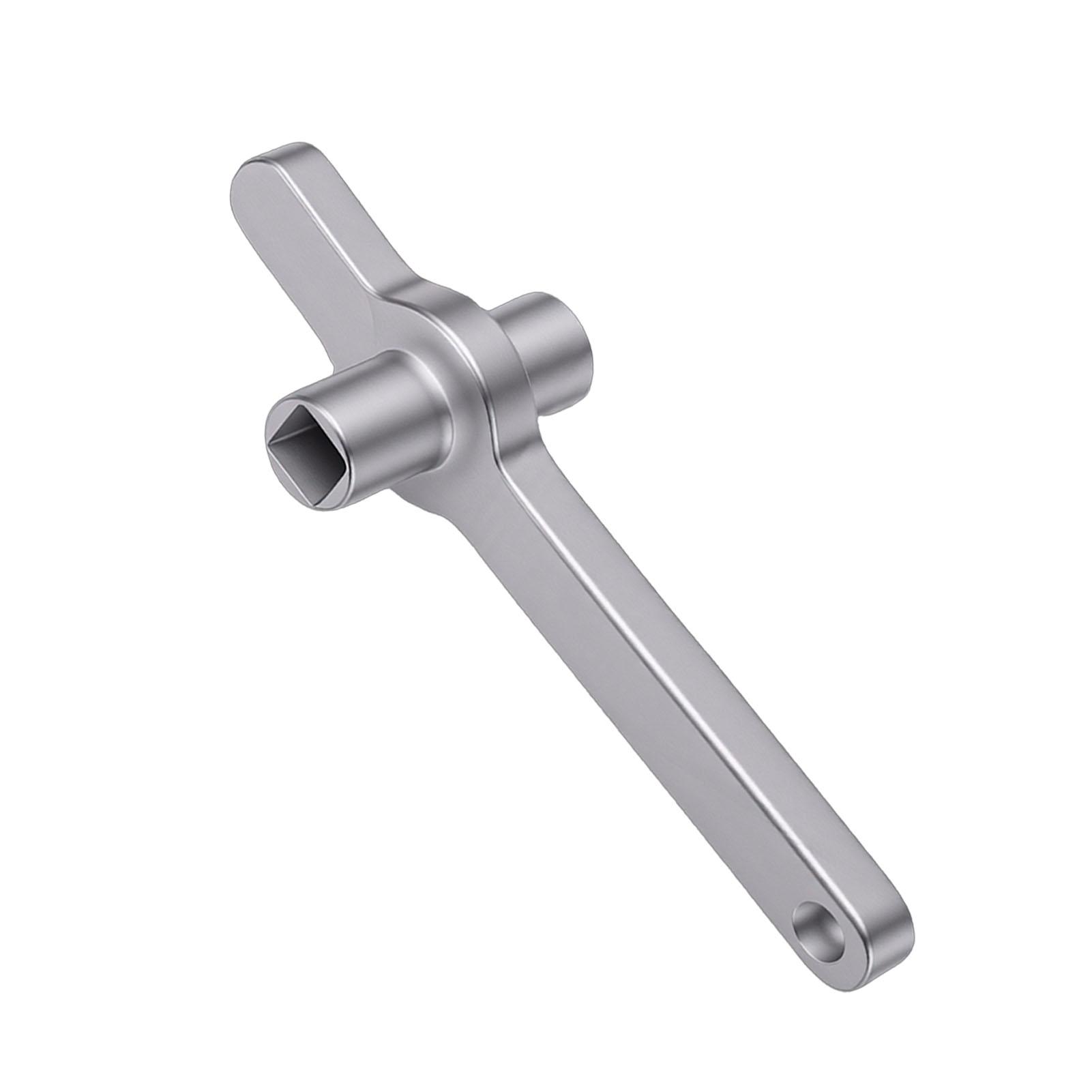 Llave de purga de radiador de agujero cuadrado Manija de salida de aire de radiador métrica imperial para válvulas de 5x5 mm Acero aleado engrosado gray