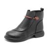2024 Women's Winter Leather Short Boots: Warm, Non-Slip, Thickened Cotton for Middle-Aged & Elderly