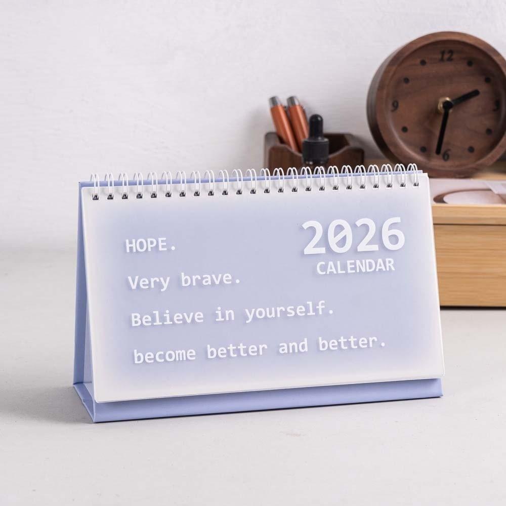 Aesthetic 2026 Desk Calendar Coil Style Date Display Ornament Calendar Ornament  Bedside Table