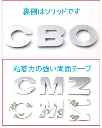 LUMIMAN 3D Molded Emblem Sticker Alphabet Numbers Letters Dots - Car Metal Zinc Alloy Decoration (J, Black)