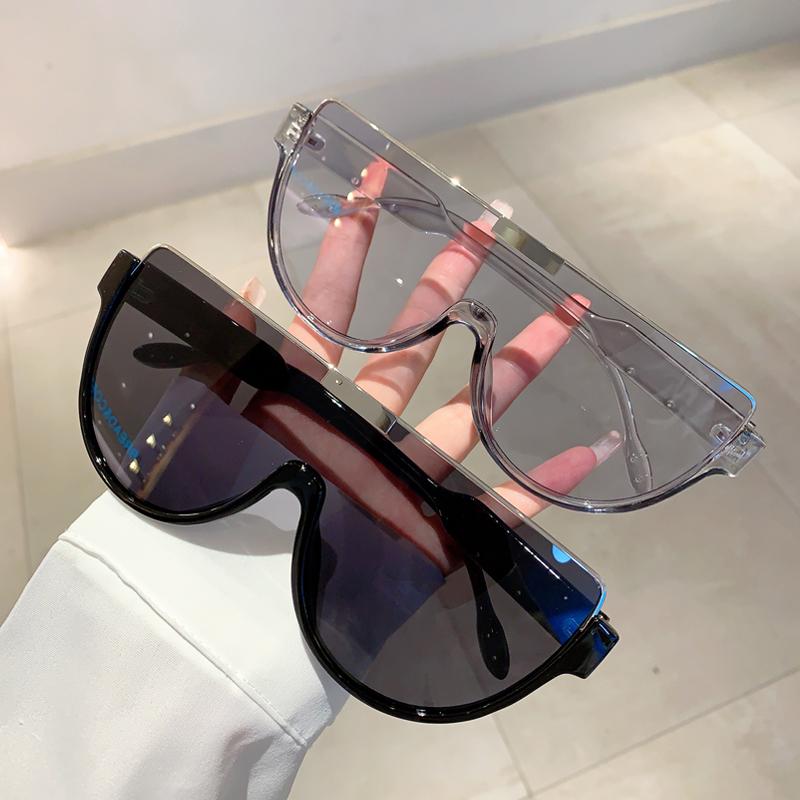 Vintage Semi-round Sun Glasses Women Fashion Monoblock Outdoor Goggle Shades Ins Trending New Design Sunglasses