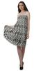 Moomaya Kvinner Sundresses Tube Kjole Trykt Smocked Kvinner Boho Kne Lang