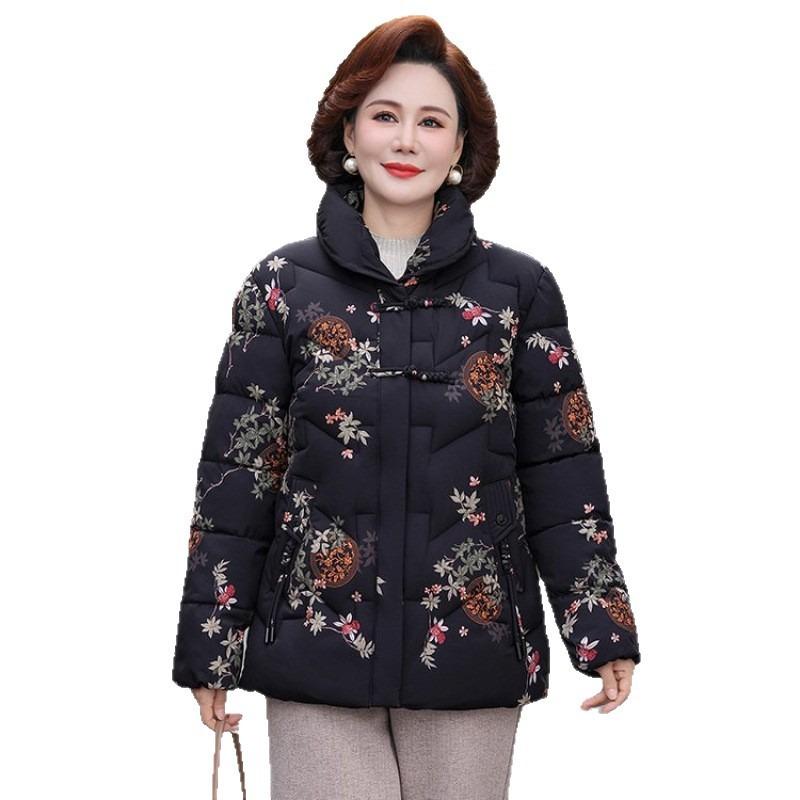 Autumn and winter jacket, short down cotton-padded jacket to keep warm, new large-size women's winter cotton-padded jacket