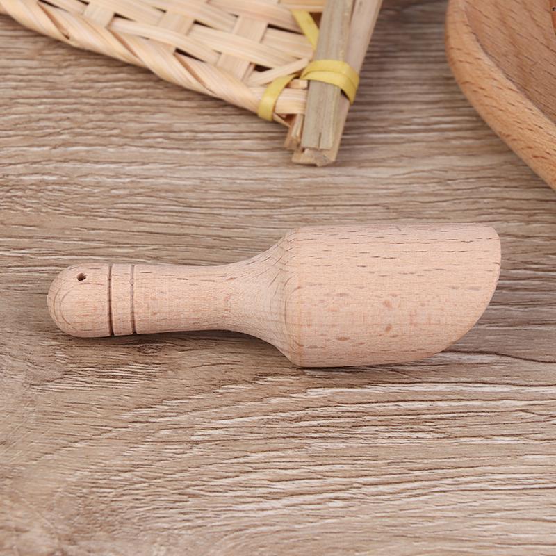 4Pcs Wooden Coffee Tea Scoops Mini Candy Bath Salt Spices Flavors Spoons