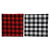 Cozy Red And Black Plaid Christmas Throw Pillow Cover Soft Square Cushion Case 45x45cm