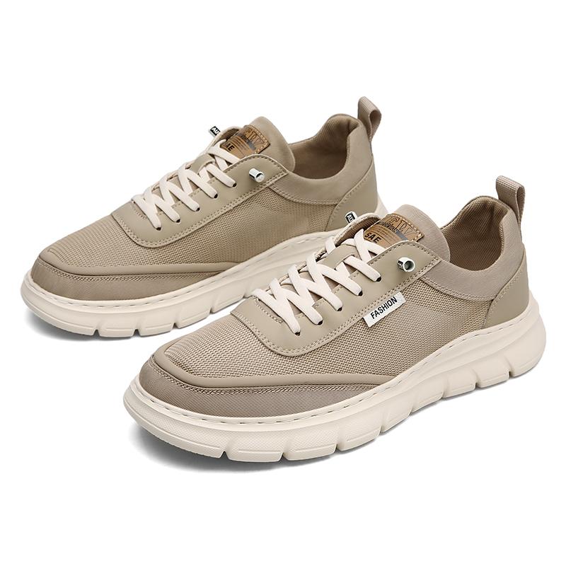 

Модная повседневная мужская обувь Удобный и дышащий стиль модная уличная обувь Черная Универсальная повседневная высококачественная обувь 44 бежевый