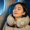 Comfort Inflatable  Travel  Pillow Pressed Inflation Neck Support Cushion  Women Men