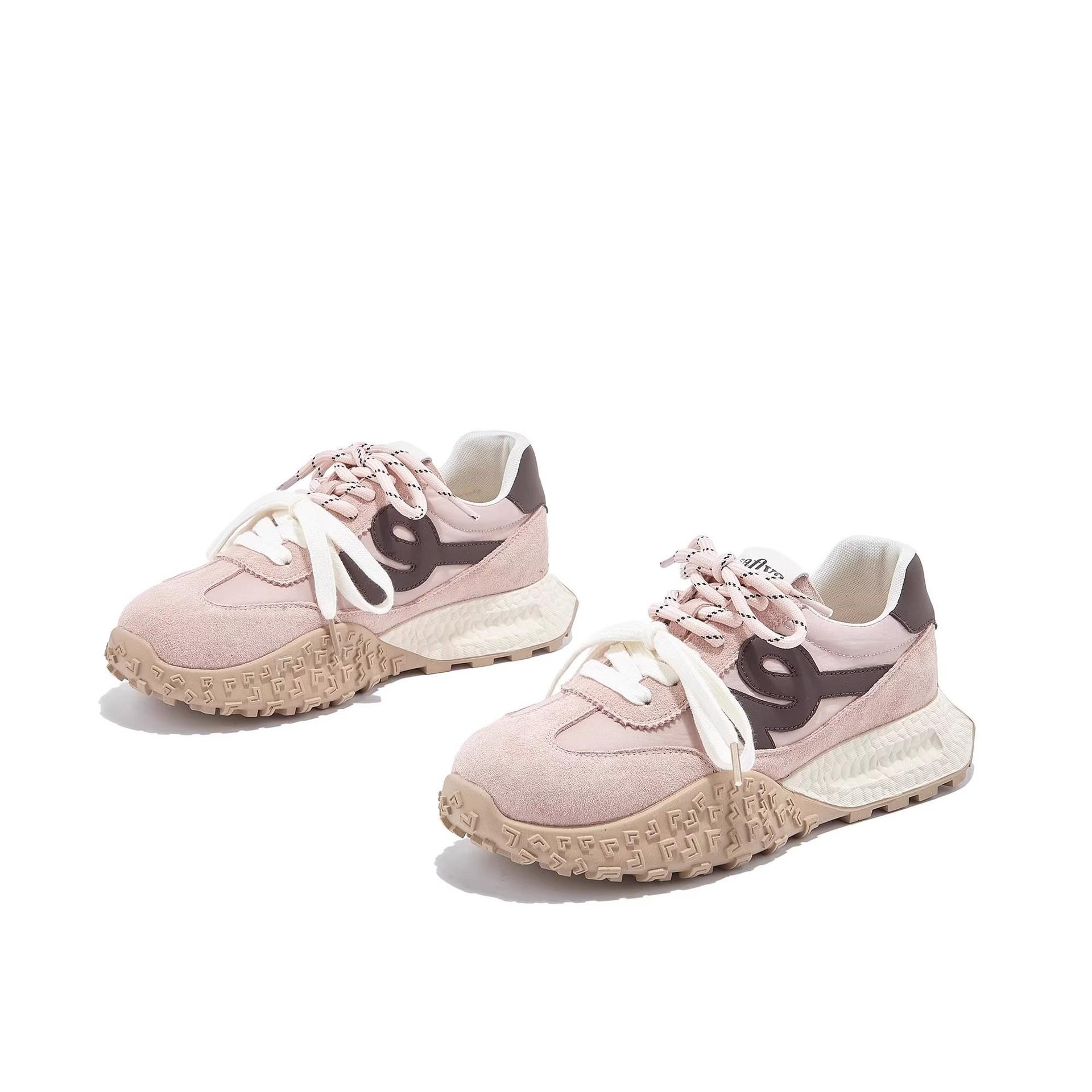 

Ballet style double lace-up color matching Forrest Gump shoes women s 2026 new comfortable and lightweight versatile casual sports training shoes 35 розовый