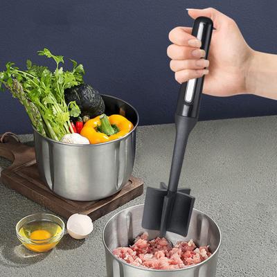 Meat Mincer Spatula Heavy Duty Ground Beef Chopper Hamburger Meat Chopper Tool Easily Breaks Up Ground Meat BPA-Free Multifunctional Kitchen Utensil