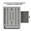 Kitchen Tabletop Storage Rack Knife Holder Large Capacity Multipurpose Waterproof Hollow Storage Rack Kitchen Utensil Organizer