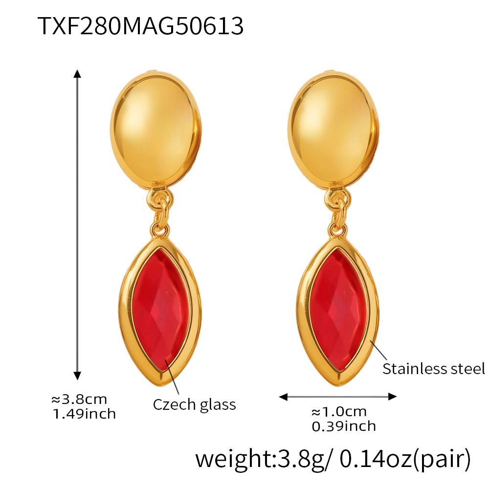 6 barev fazetované české skleněné náhrdelníky náramky visací náušnice na řetízku z nerezové oceli náramek náušnice pro ženy