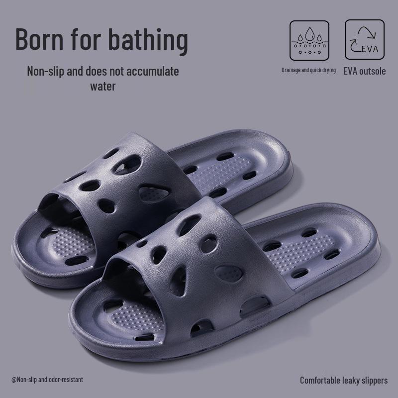 

Non-Slip Indoor EVA Bathhouse Slippers for Men & Women - Quick-Drying, Odor-Free Bathroom Sandals 42-43 (Fits 41-42) темно-синий